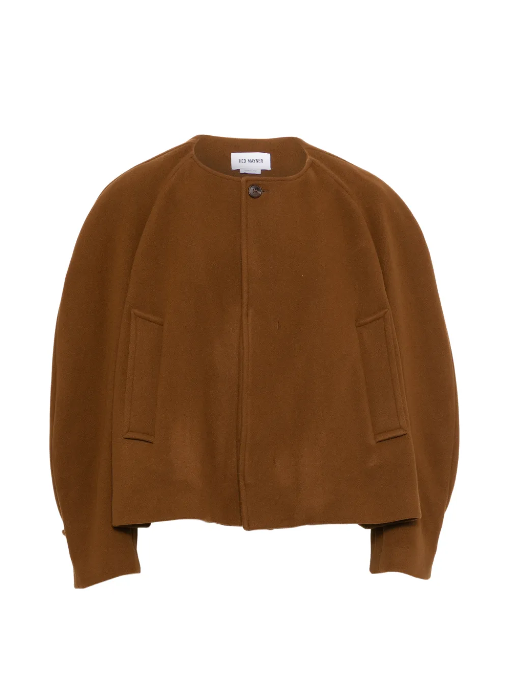 Hed Mayner button-fastening raglan-sleeve jacket - Marrone