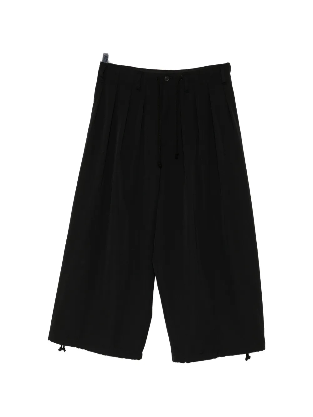 Yohji Yamamoto pleated drawstring trousers - Nero