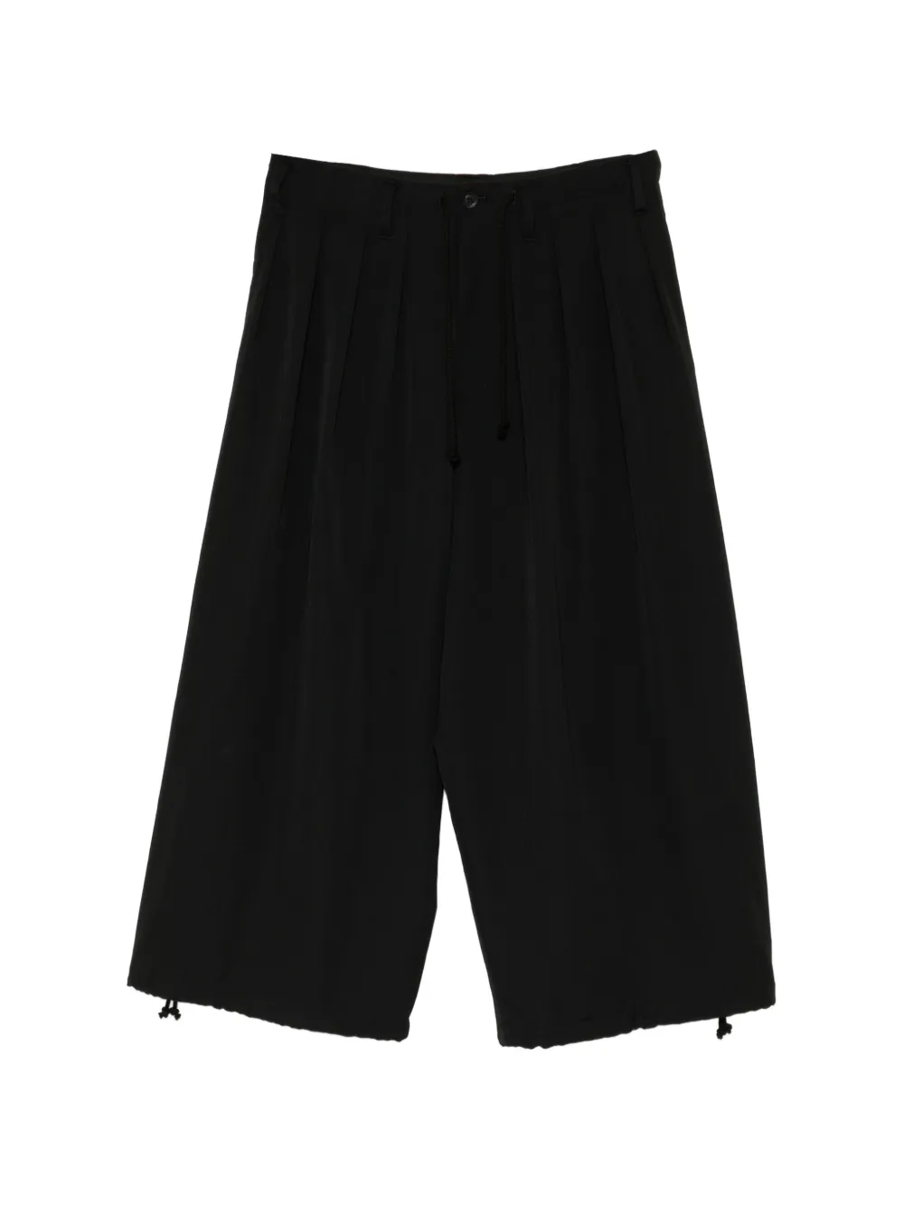 Yohji Yamamoto pleated drawstring trousers - Nero