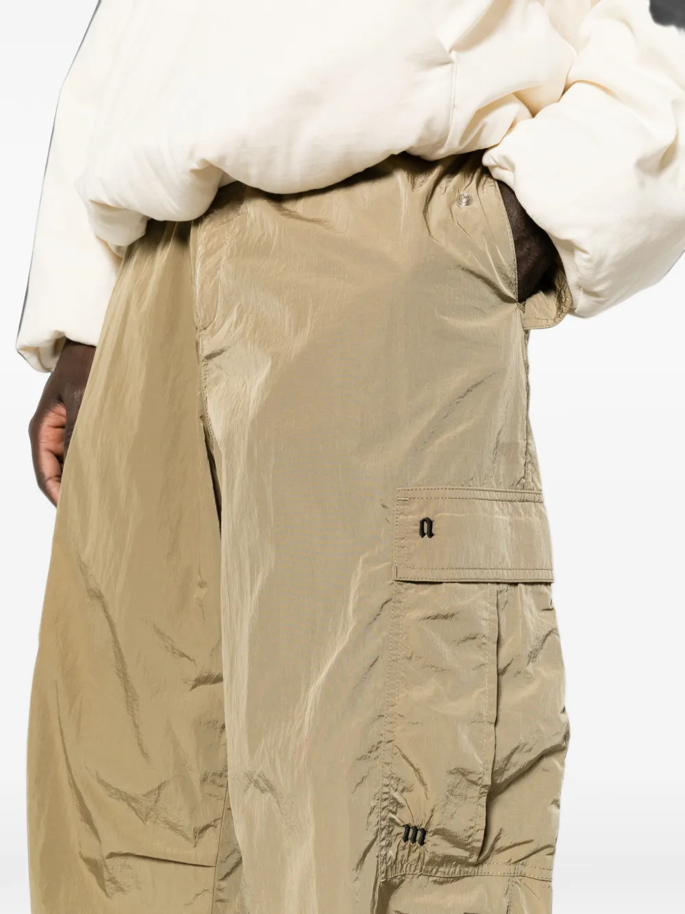 Palm Angels Cargo broek met trekkoord Beige