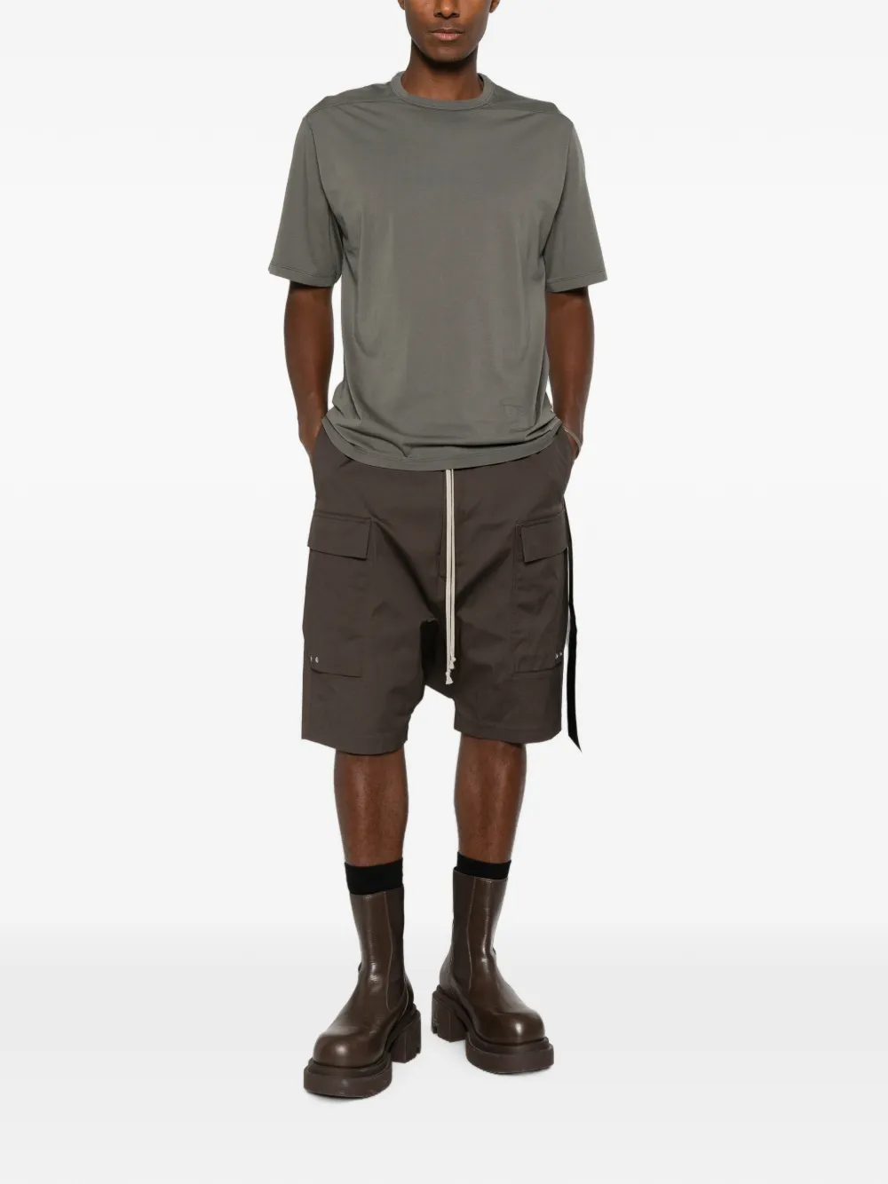 Rick Owens DRKSHDW Brad T-shirt met zichtbare naad Grijs