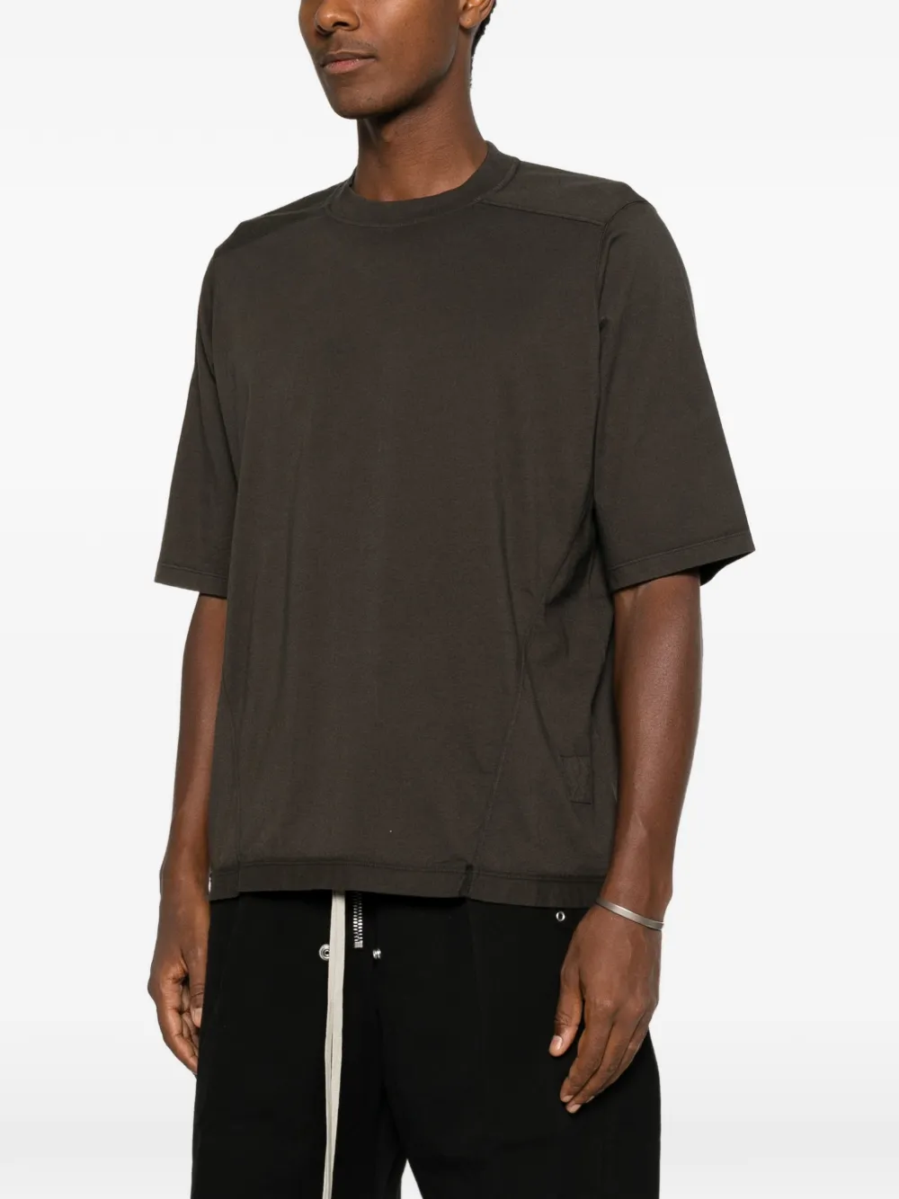 Rick Owens DRKSHDW T-shirt met afwerking Bruin