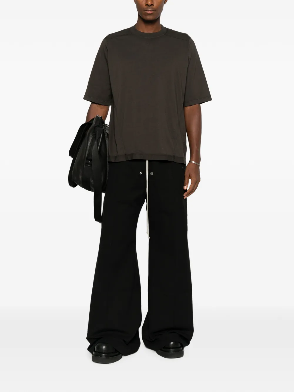 Rick Owens DRKSHDW T-shirt met afwerking Bruin
