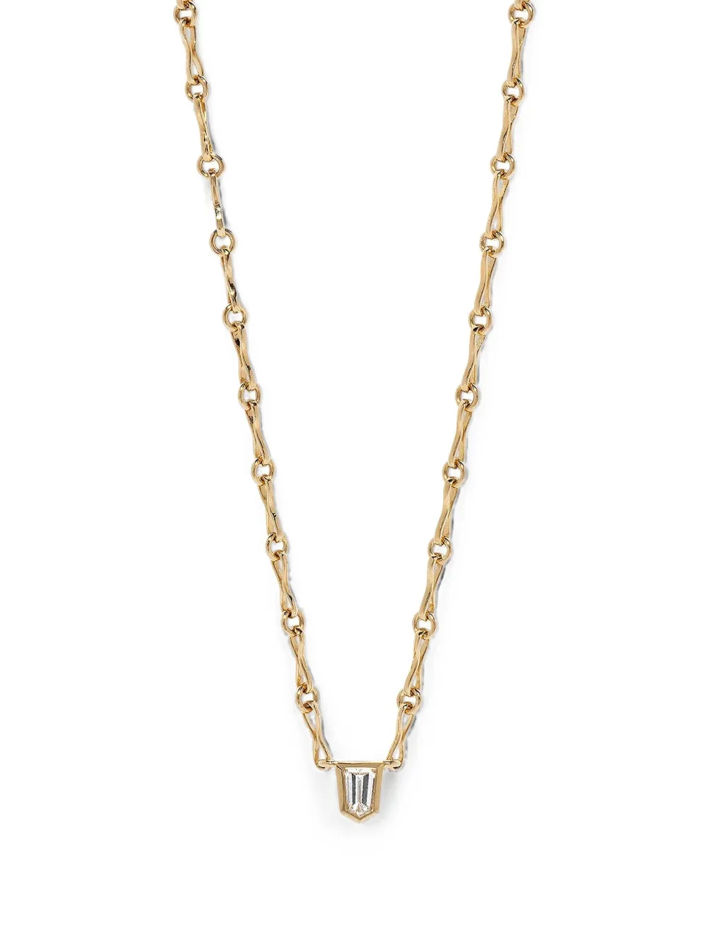 Azlee Bullet diamond necklace - Gold
