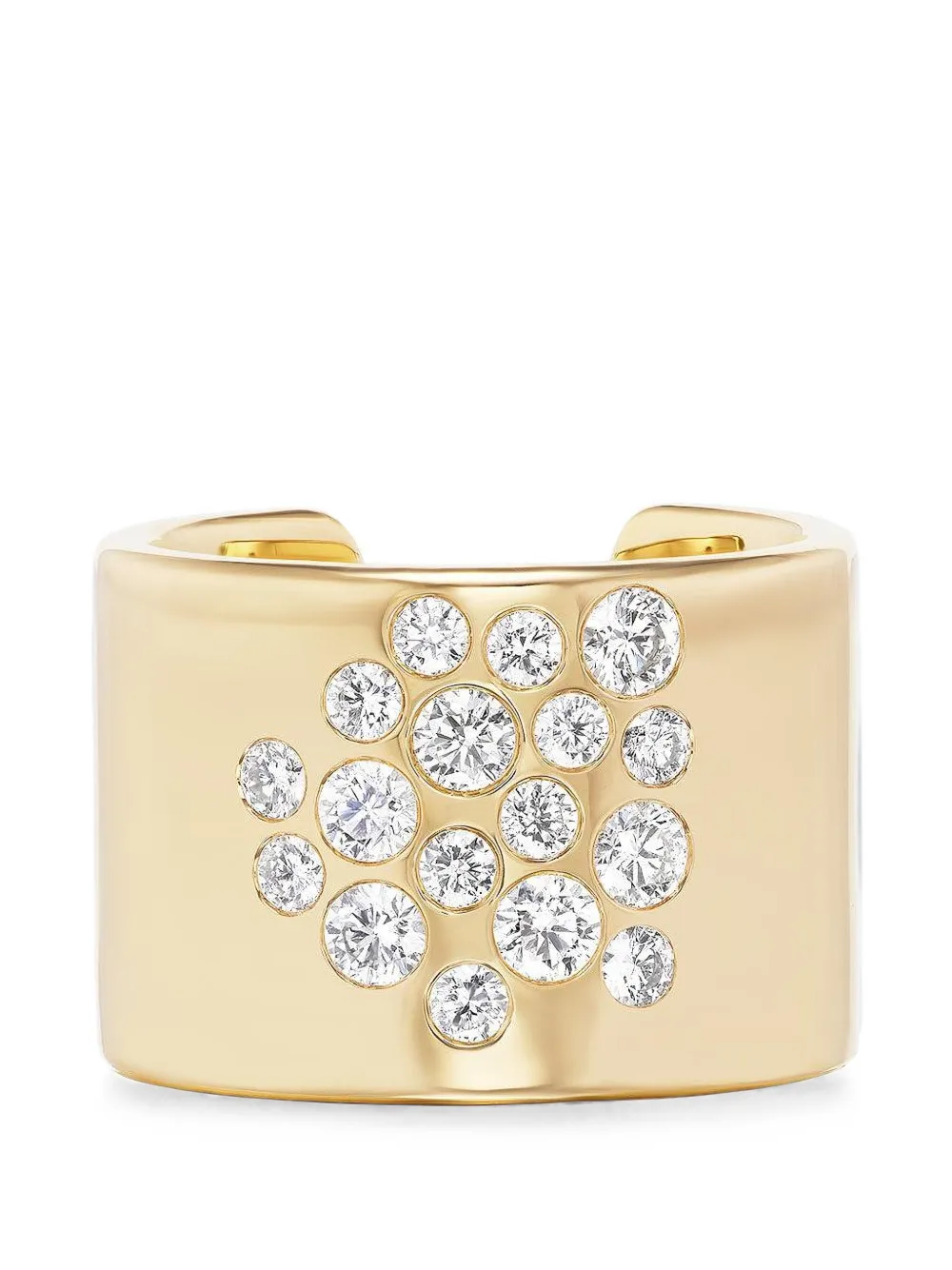 Uniform Object diamond mega cuff ring - Gold
