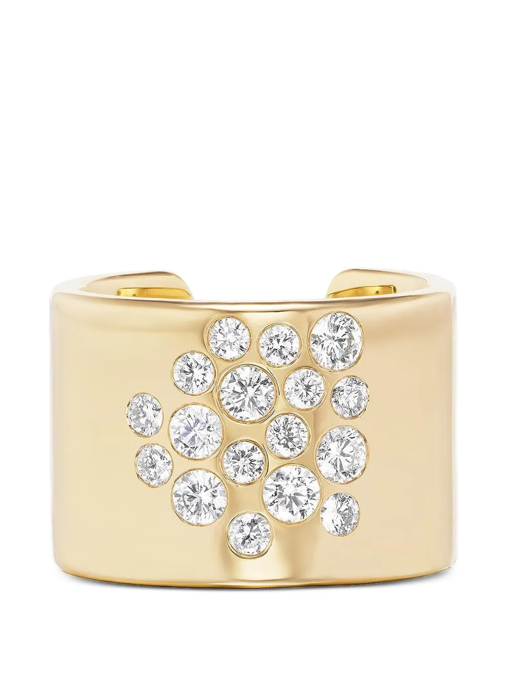 Uniform Object diamond mega cuff ring - Oro