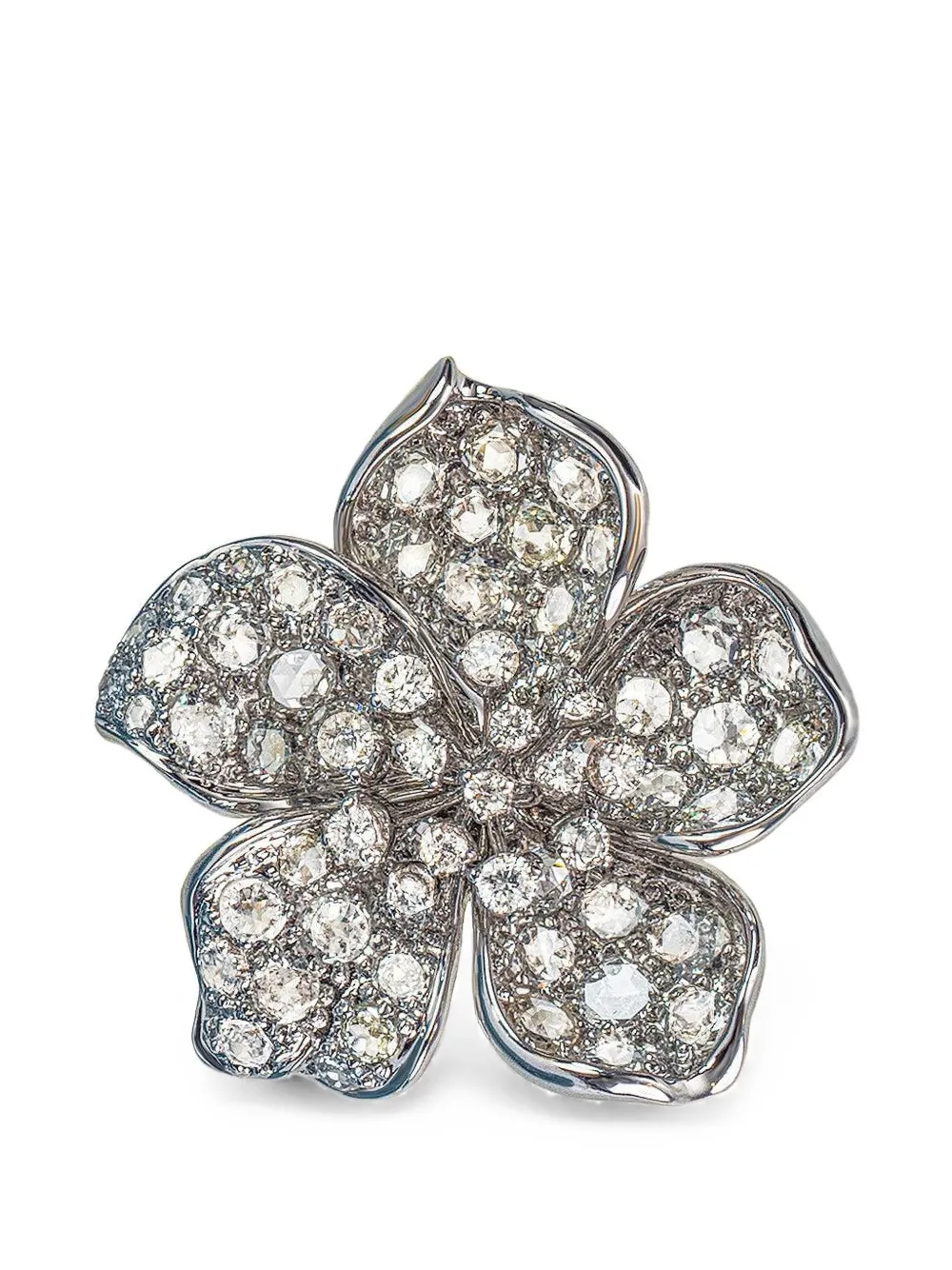 Stefere Flower diamond ring - Silber