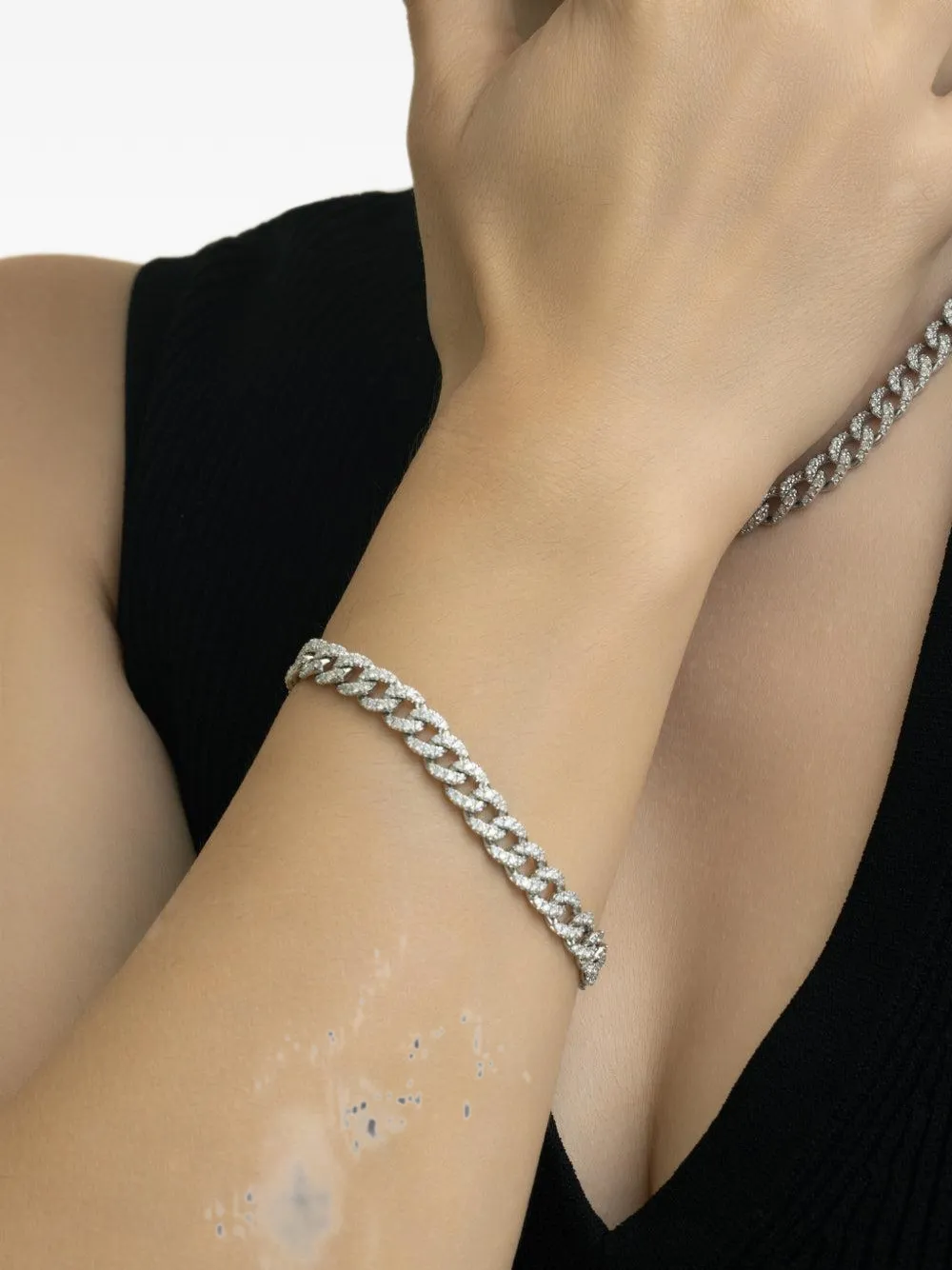 ZYDO diamond cuban-link bracelet - Silber