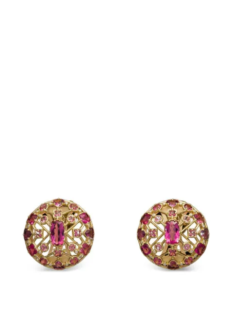 DENISE CASSOU Celestial Night rubellite and tourmaline earrings