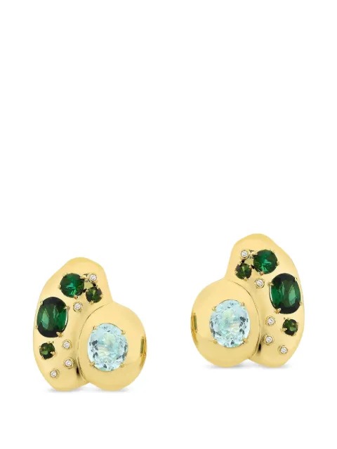 Carol Kauffmann Flintstones Rocks tourmaline and topaz earrings