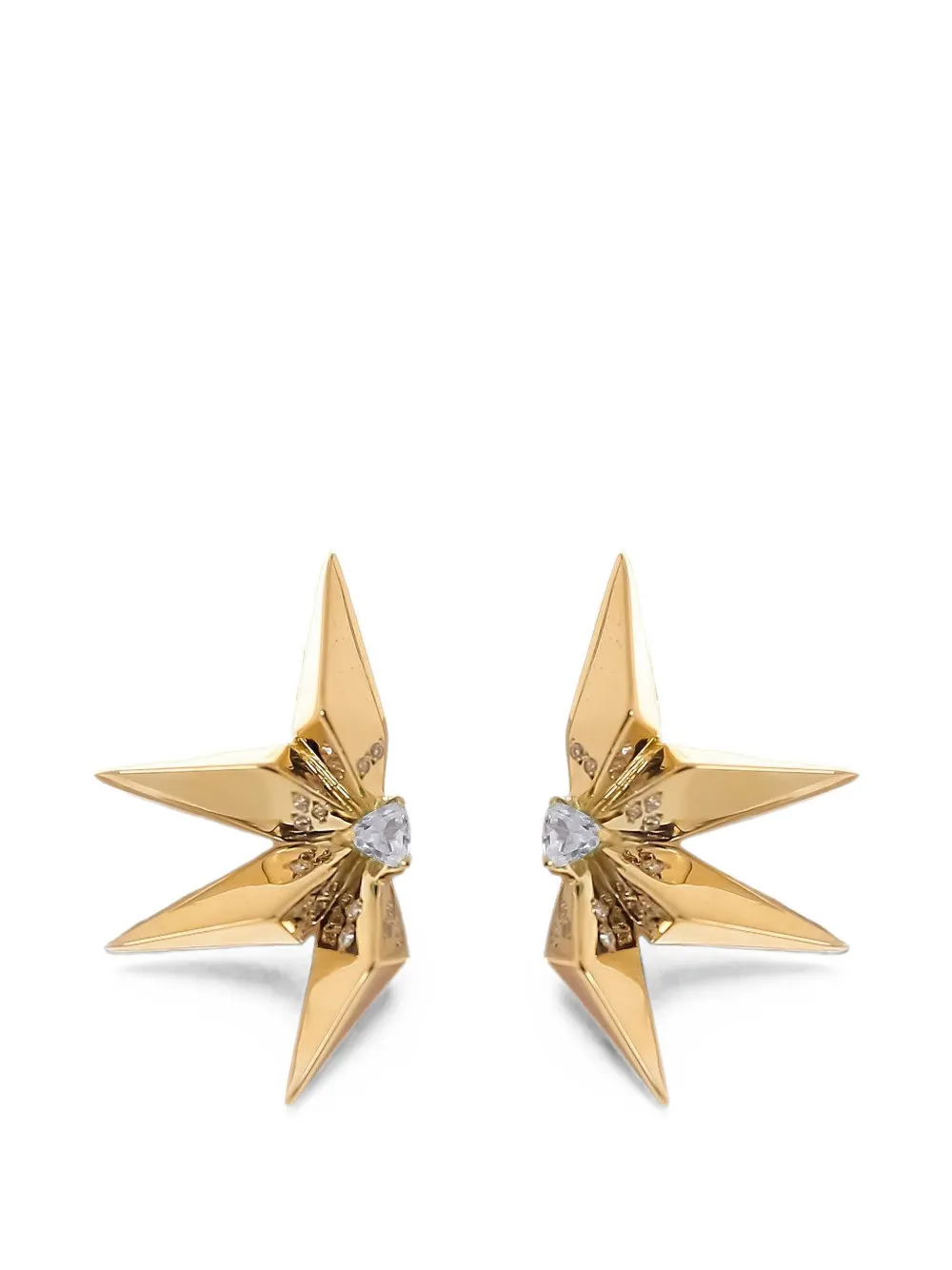 Carol Kauffmann mini Étoile Laila sapphire earrings - Gold