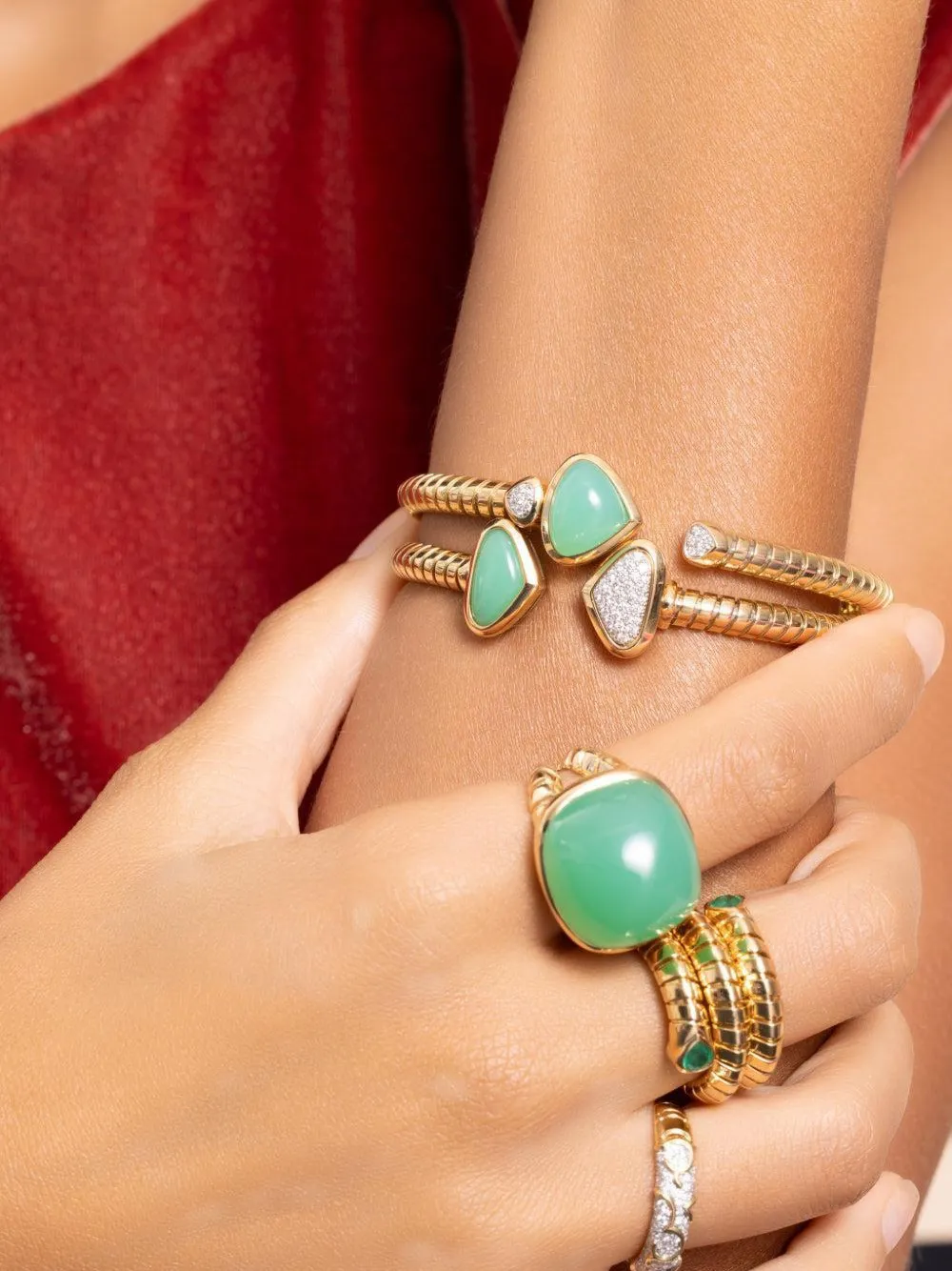 Marina B Trisolina Heart Bracelet in Gold, view 4