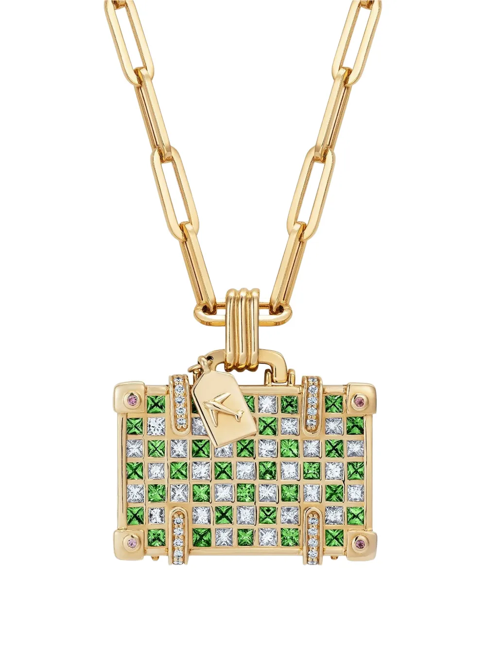 Nevernot Jet, Set, Go Suitcase multi-stone necklace
