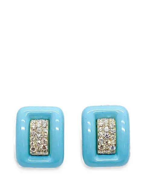 Andreoli turquoise and diamond earrings