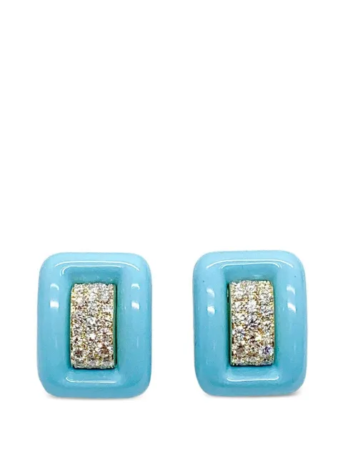 Andreoli turquoise and diamond earrings