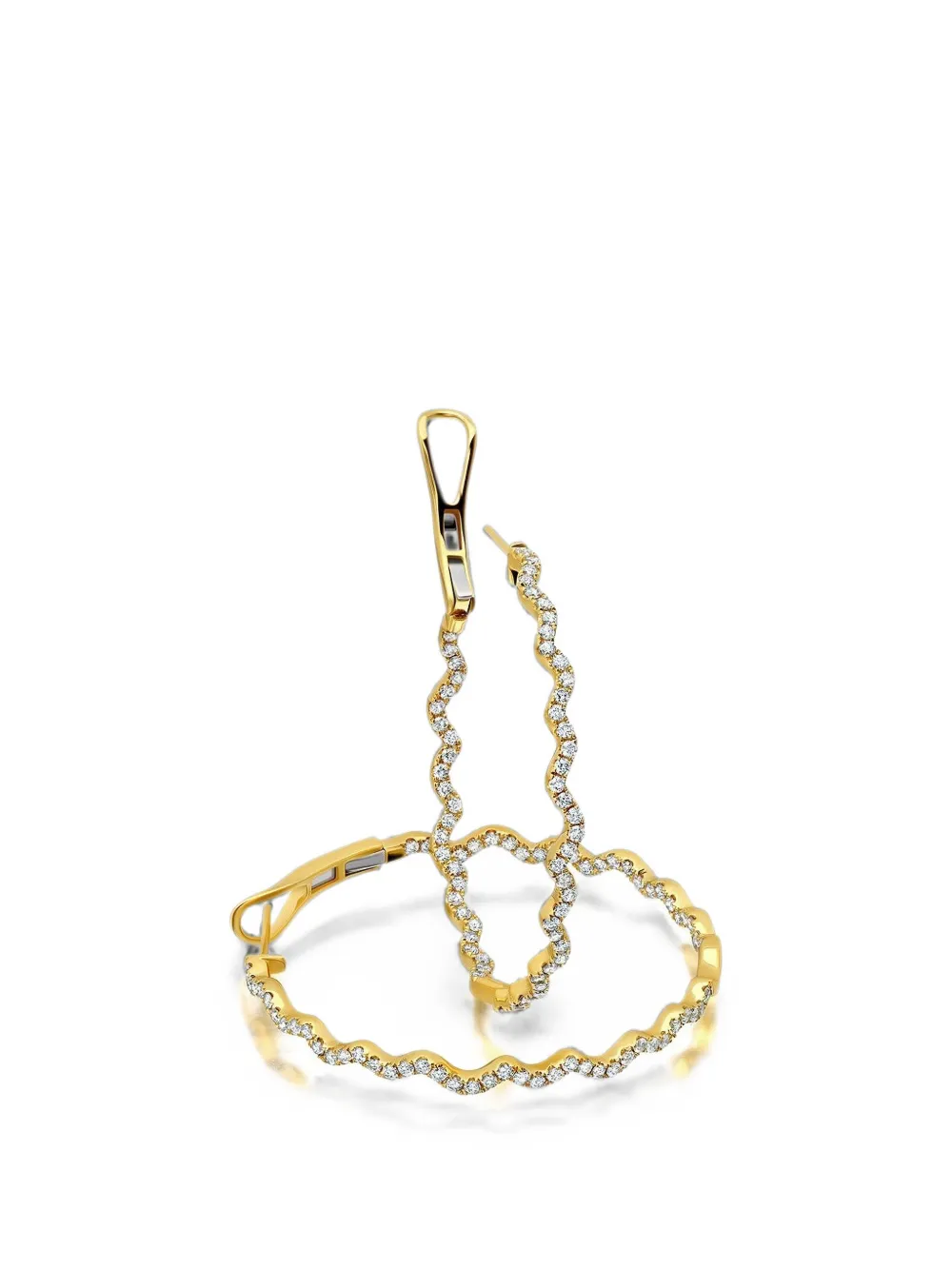 graziela Rio diamond hoop earrings - Gold