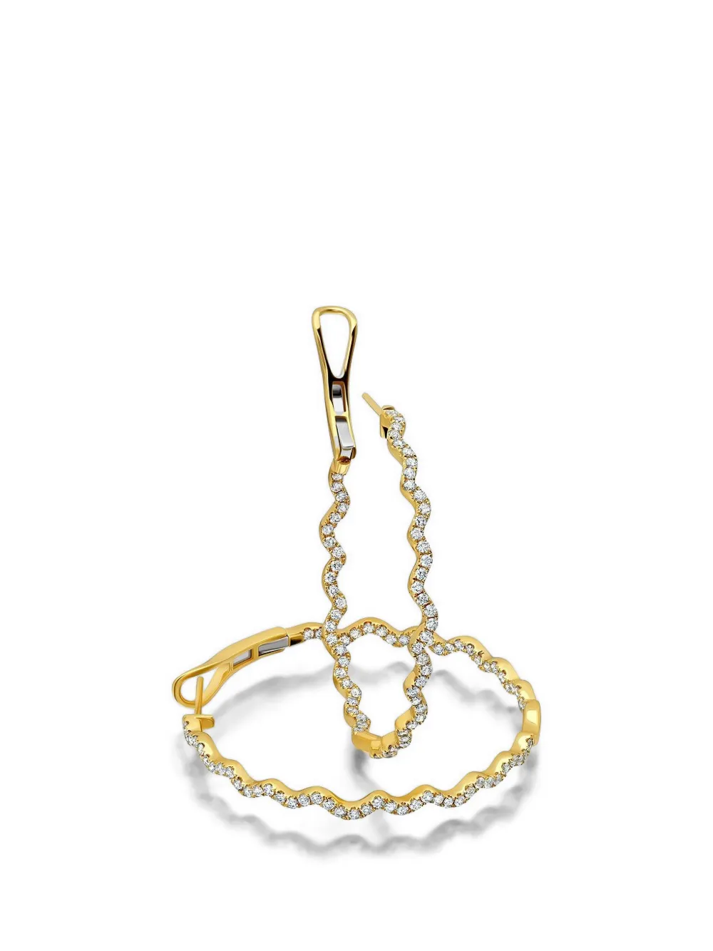 graziela Rio diamond hoop earrings - Oro