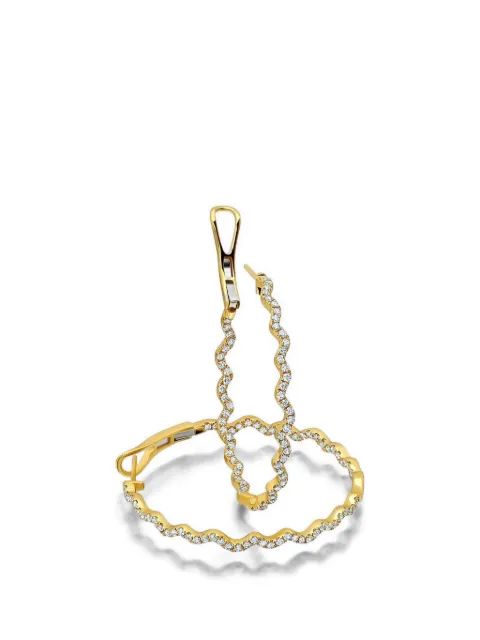 graziela Rio diamond hoop earrings