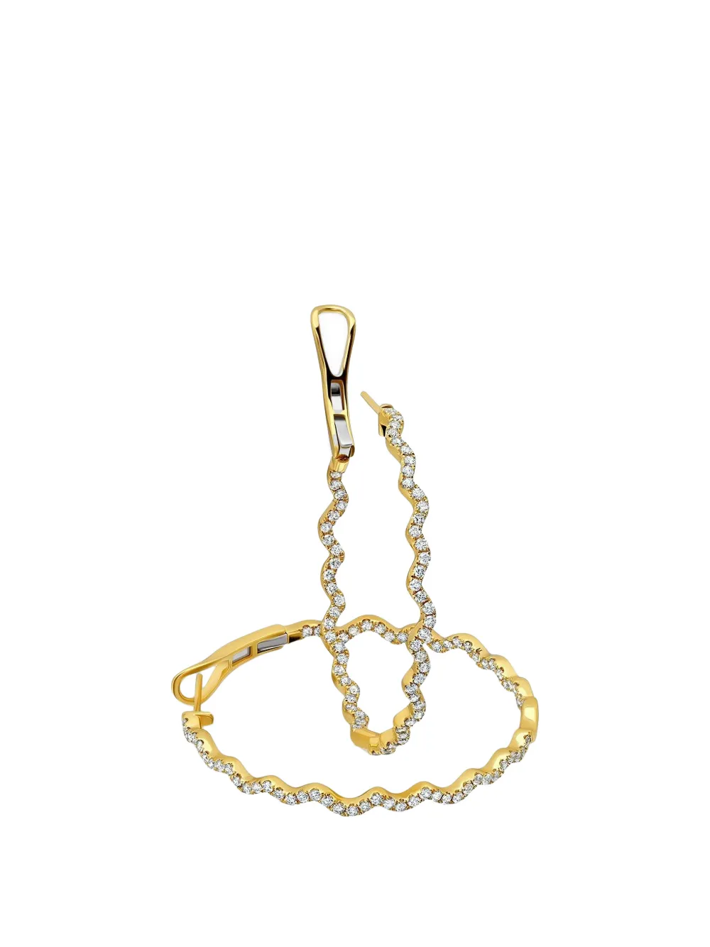 graziela Rio diamond hoop earrings