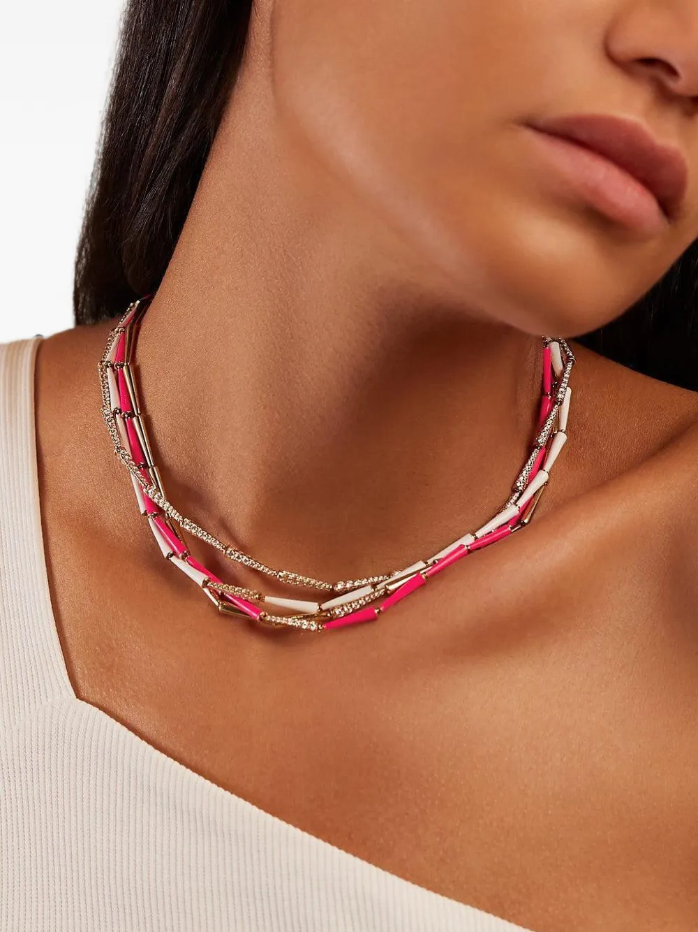 Melissa Kaye Lola Diamond Necklace in Gold, view 2