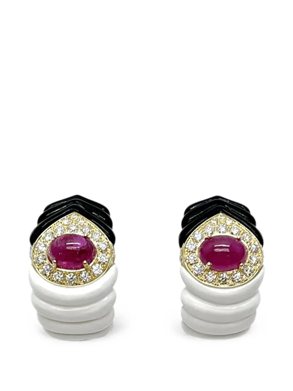 Andreoli ruby and diamond earrings - Gold
