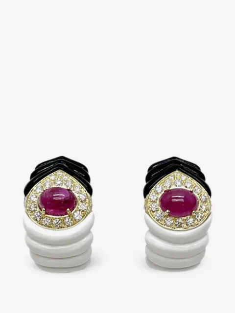 Andreoli ruby and diamond earrings