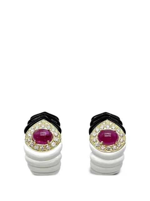 Andreoli aretes con diamantes y rubí