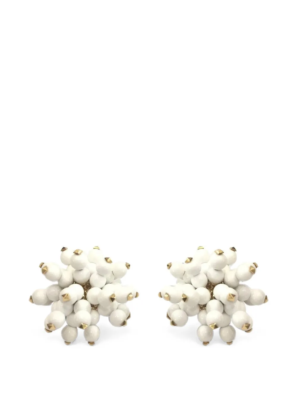 ALETTO BROTHERS Frizzante white-onyx bead earrings - Gold