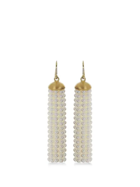 Irene Neuwirth medium Tassel akoya pearl and diamond earrings