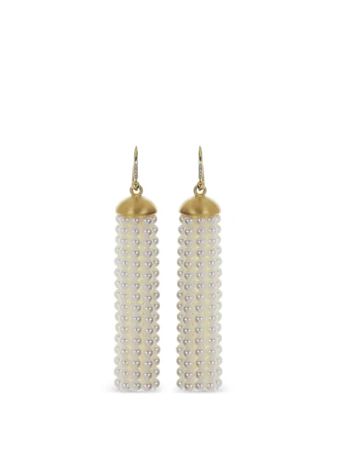 Irene Neuwirth medium Tassel akoya pearl and diamond earrings