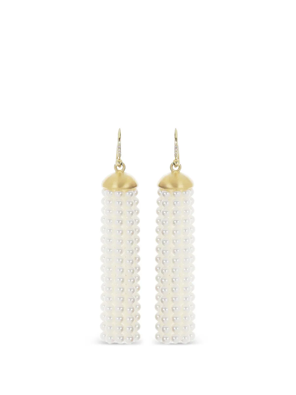 Irene Neuwirth medium Tassel akoya pearl and diamond earrings