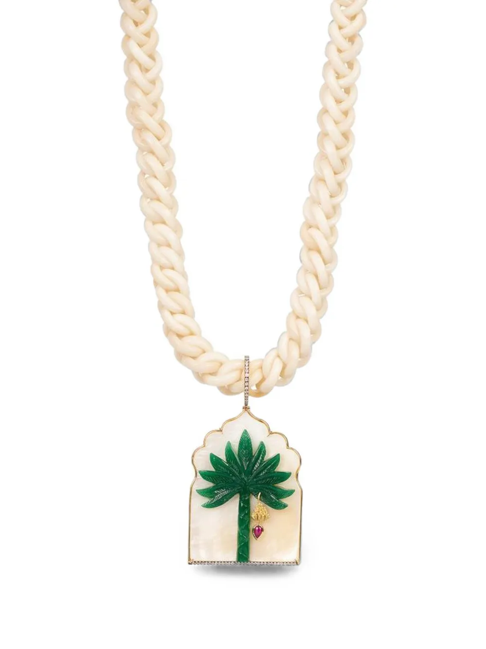 SILVIA FURMANOVICH Window multi-stone pendant necklace - Gold