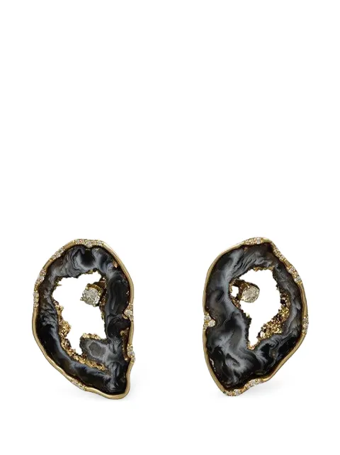 DENISE CASSOU agate and diamond earrings
