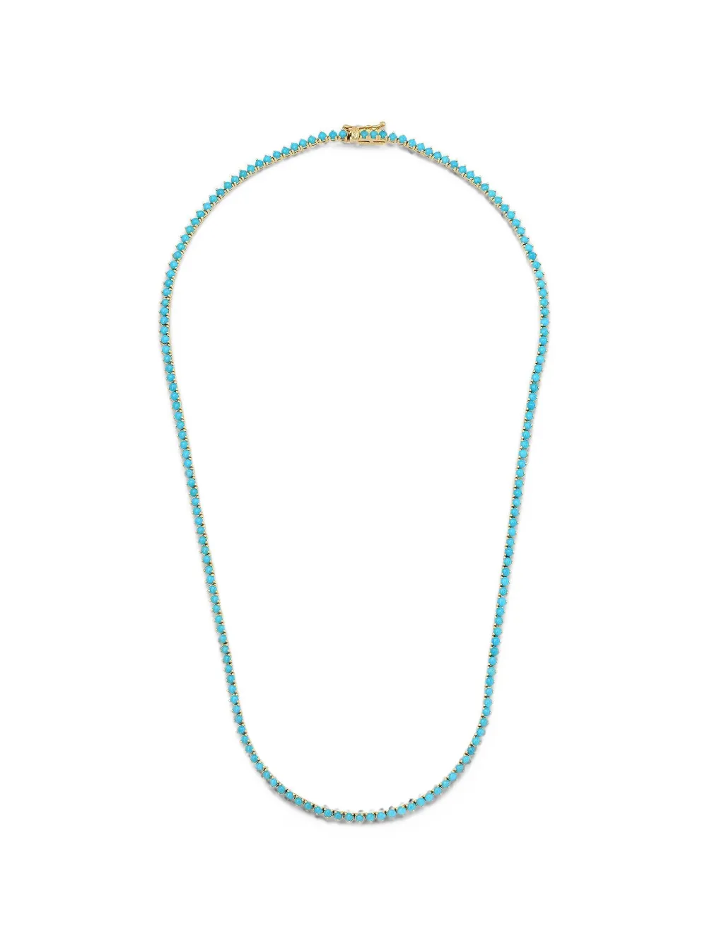 Jennifer Meyer turquoise three-prong necklace - Gold