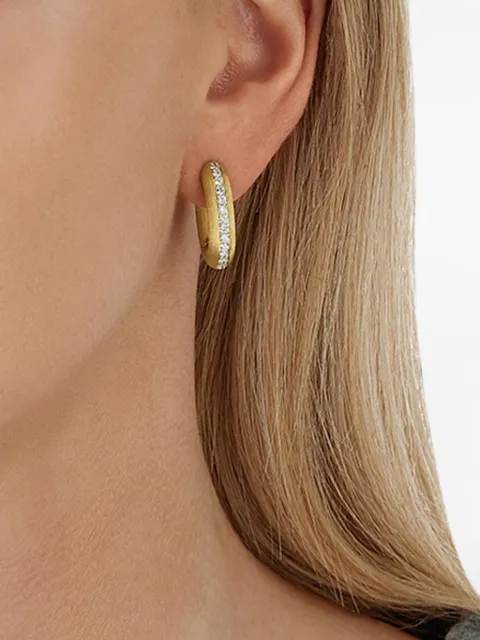 NANIS Libera diamond huggie earrings