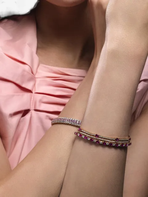 Roberto Demeglio pulsera stretch con diamantes y rubí