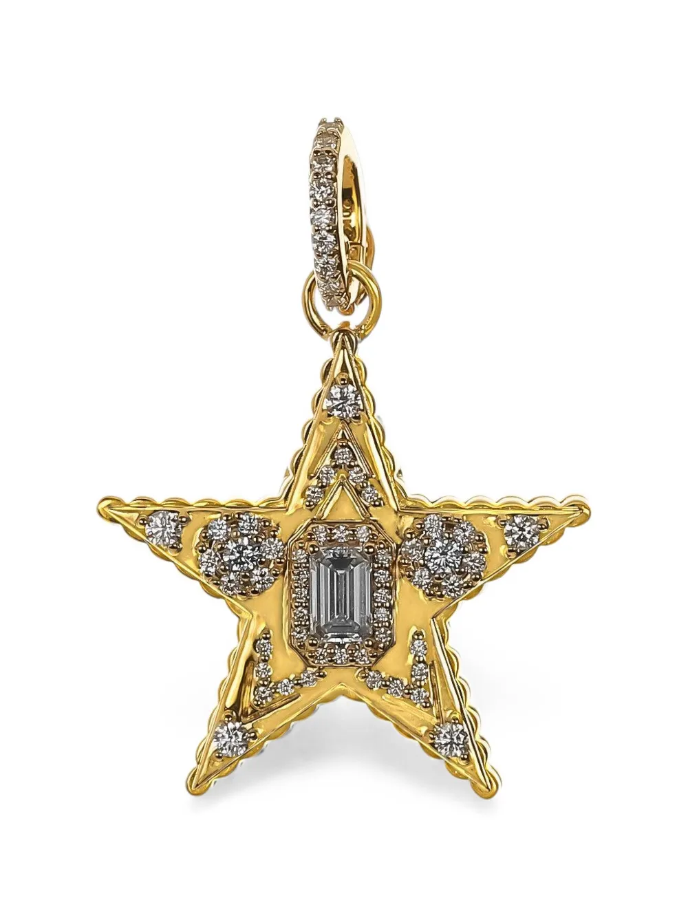 BUDDHA MAMA diamond star locket pendant - Gold