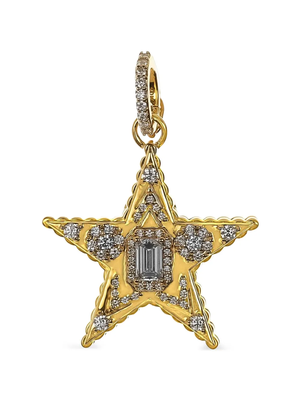BUDDHA MAMA diamond star locket pendant - Oro