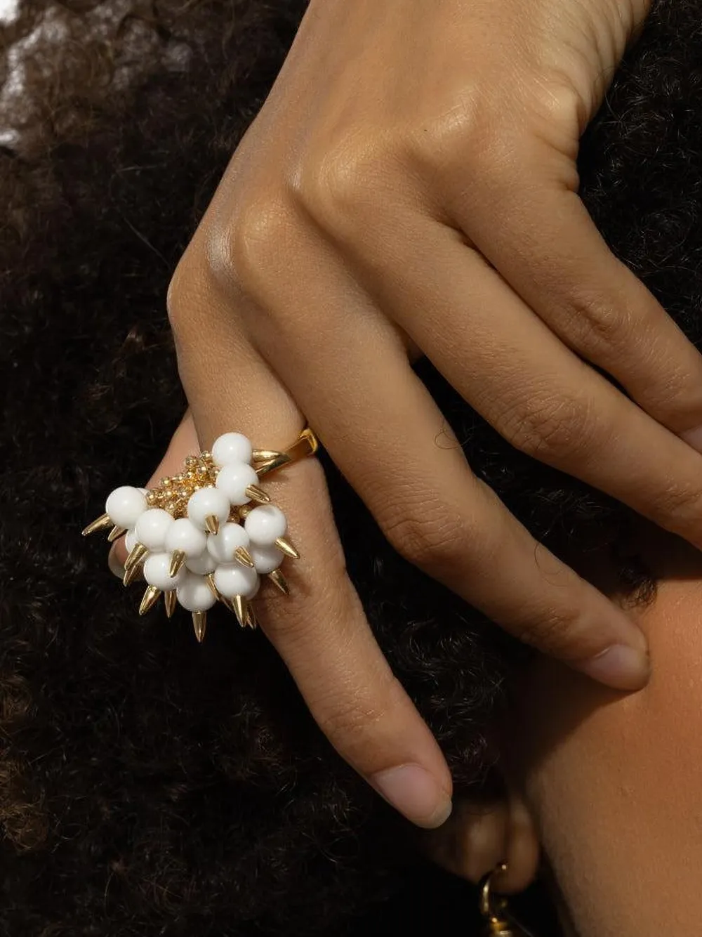 ALETTO BROTHERS Muse white onyx and diamond ring - Oro
