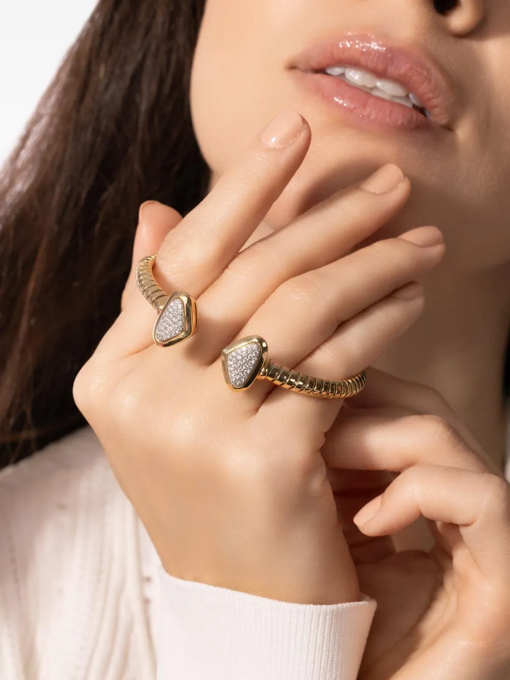 Marina B Trisolina Castanga Diamond Bracelet in Gold, view 3