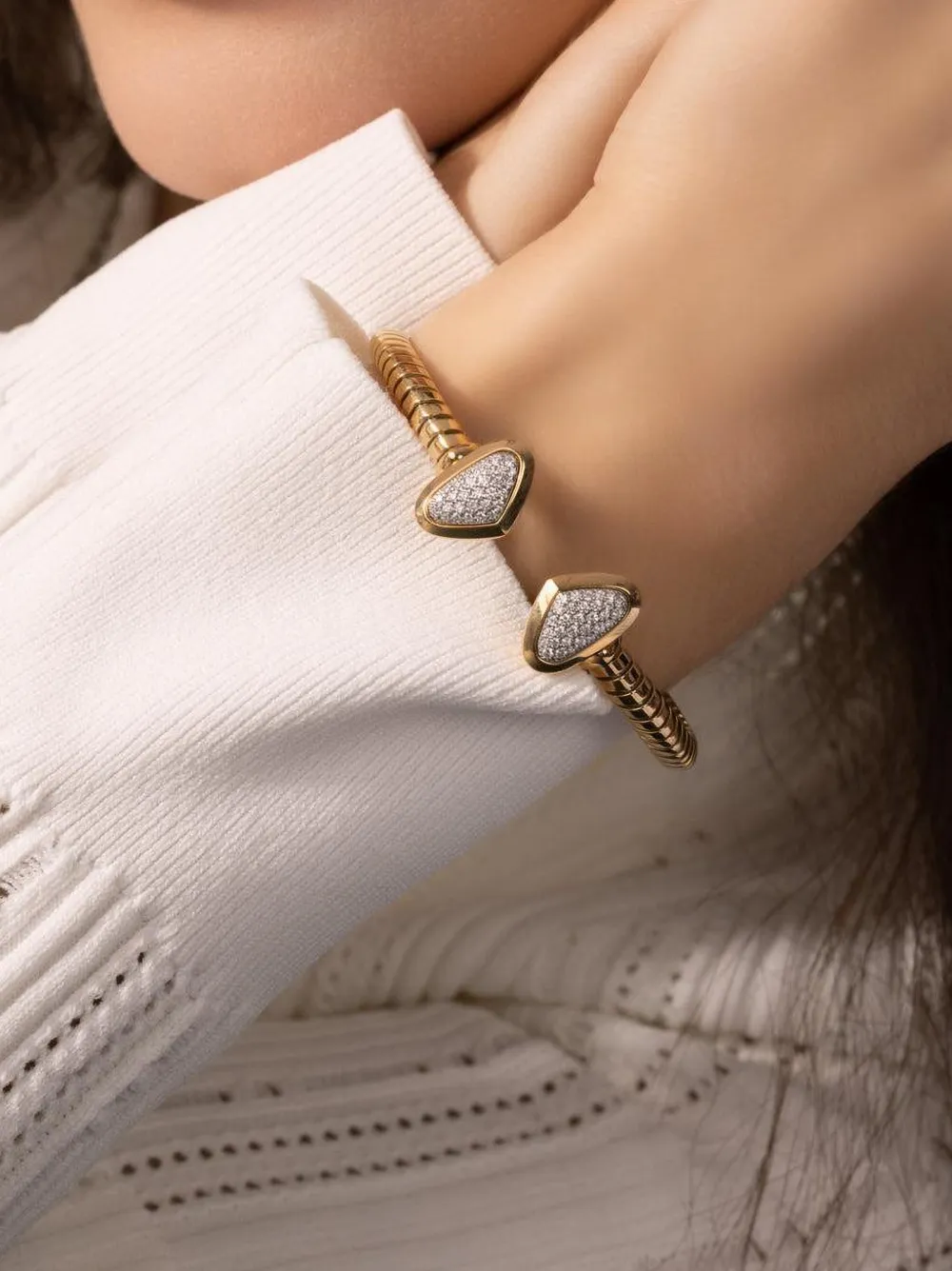 Marina B Trisolina Castanga Diamond Bracelet in Gold, view 2