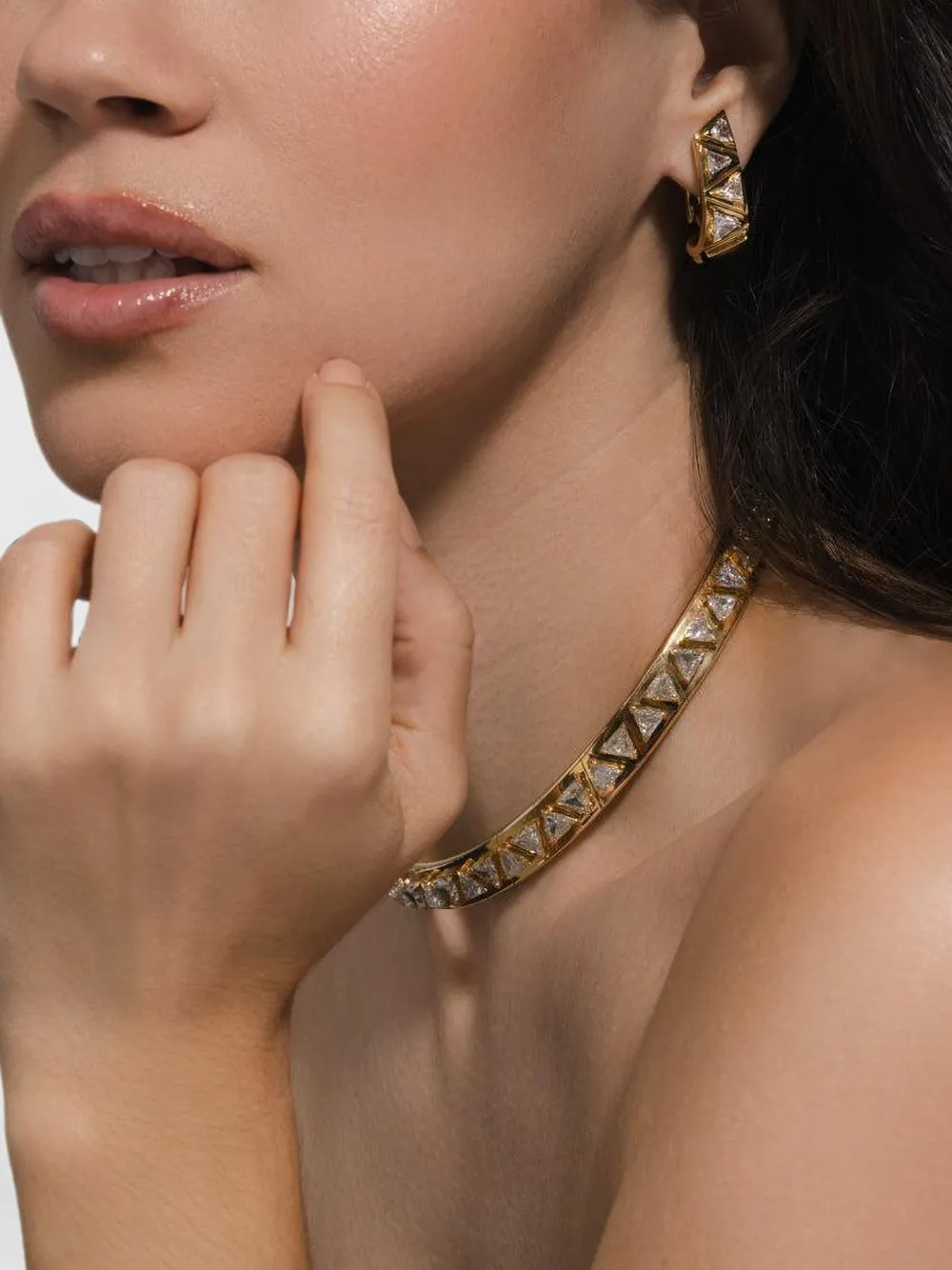 MARINA B Triangoli Danielle diamond earrings - Gold