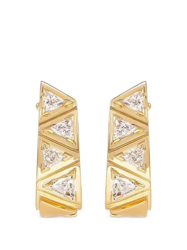 Marina B Triangoli Danielle Diamond Earrings in Gold