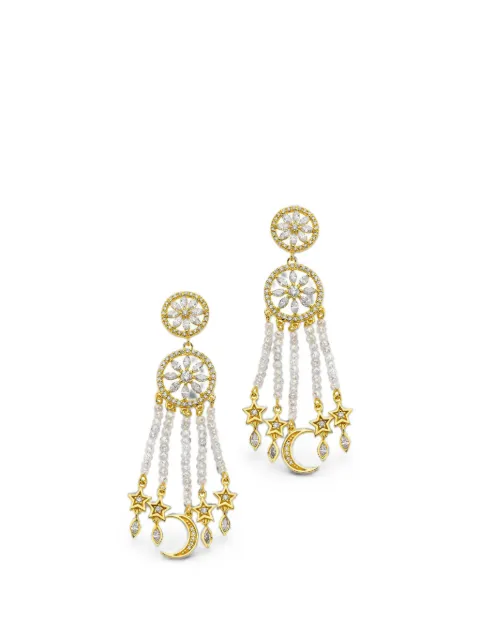 BUDDHA MAMA Mandala diamond drop earrings