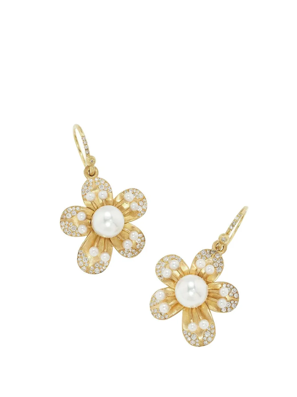 Irene Neuwirth pearl and diamond earrings - Oro