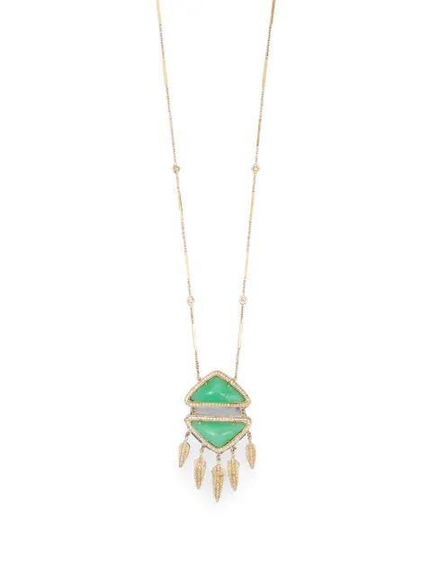 Jacquie Aiche chrysoprase and diamond necklace