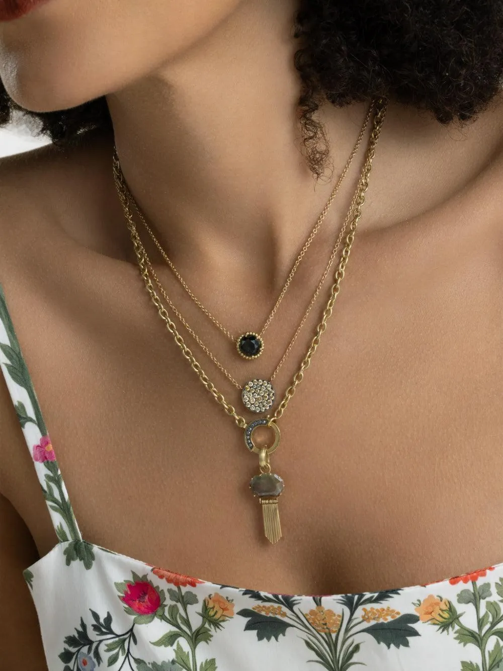 Sylva & Cie Halskette mit Diamanten im Rosenschliff - Gold