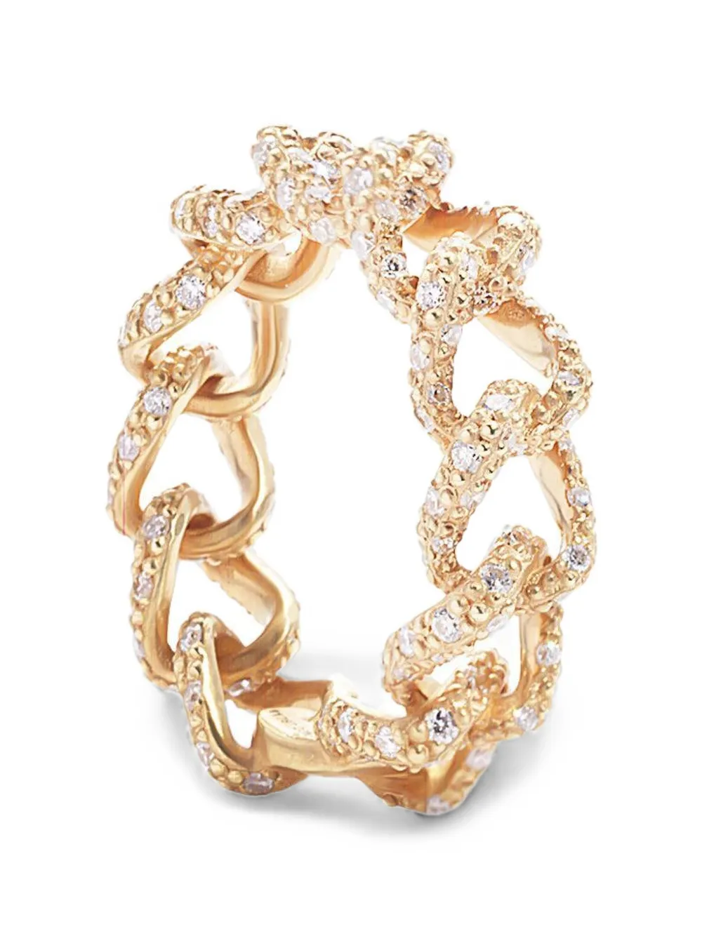 COOMI diamond link ring - Gold