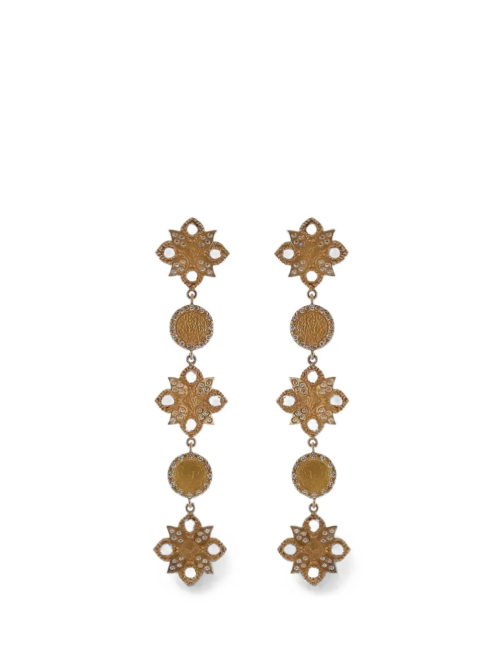 COOMI Trinetra diamond drop earrings - Gold