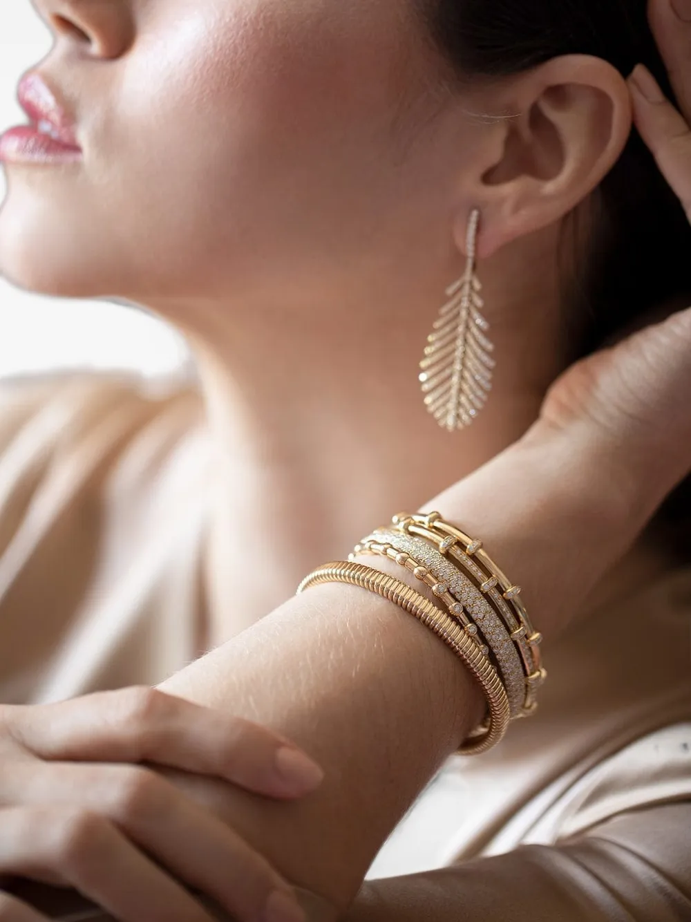 Sidney Garber Spring diamond bracelet - Gold